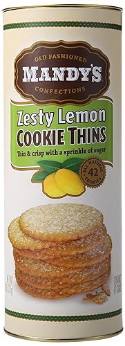 Mandy's Cookie Thins, limón picante, 4.6 onzas (paquete de 12)