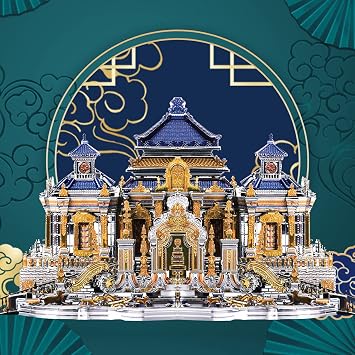 Piececool 3D Metal Puzzles, The Old Summer Palace Chinese Traditional Architecture Building Models Kit to Build for Adults Brain Teaser 3D Puzzle Gift Home Decor DIY Crafts - 358 PCS