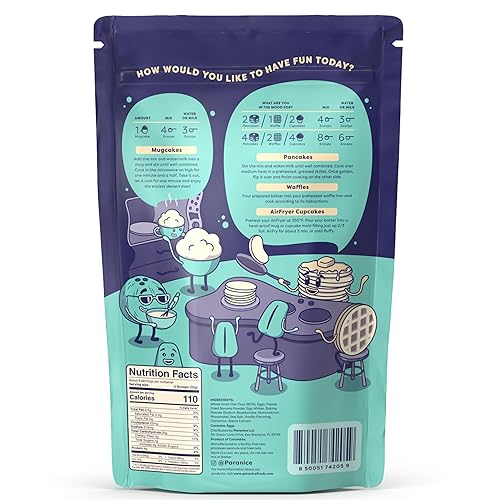 Miniatura 3 de Paranice - Mezcla para panqueques y waffles - Vainilla - Con harina de avena integral - Sin gluten - Solo tienes que añadir agua - Sin azúcar