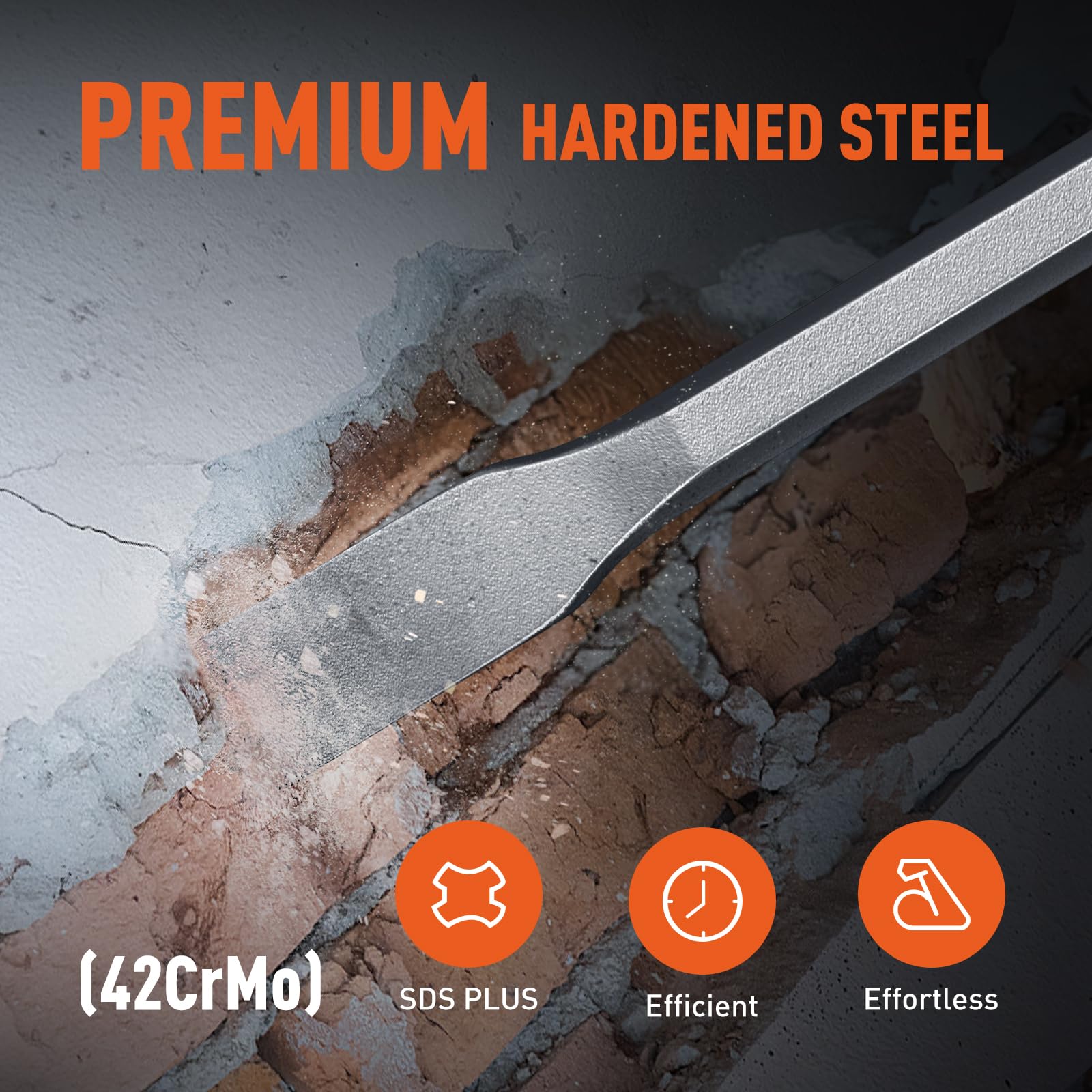 Scalpelli SDS Plus CCLIFE - Set 4 Pezzi Per Piastrelle E Calcestruzzo - Per Trapano A Percussione - Foto 4