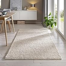 Taracarpet Milled Hand-Woven Rug Helsinki, Made of High-Quality Virgin Wool, Made in the EU, Suitable for Living Room, Dining Room, Bedroom and Kitchen, 160 x 230 cm, Beige