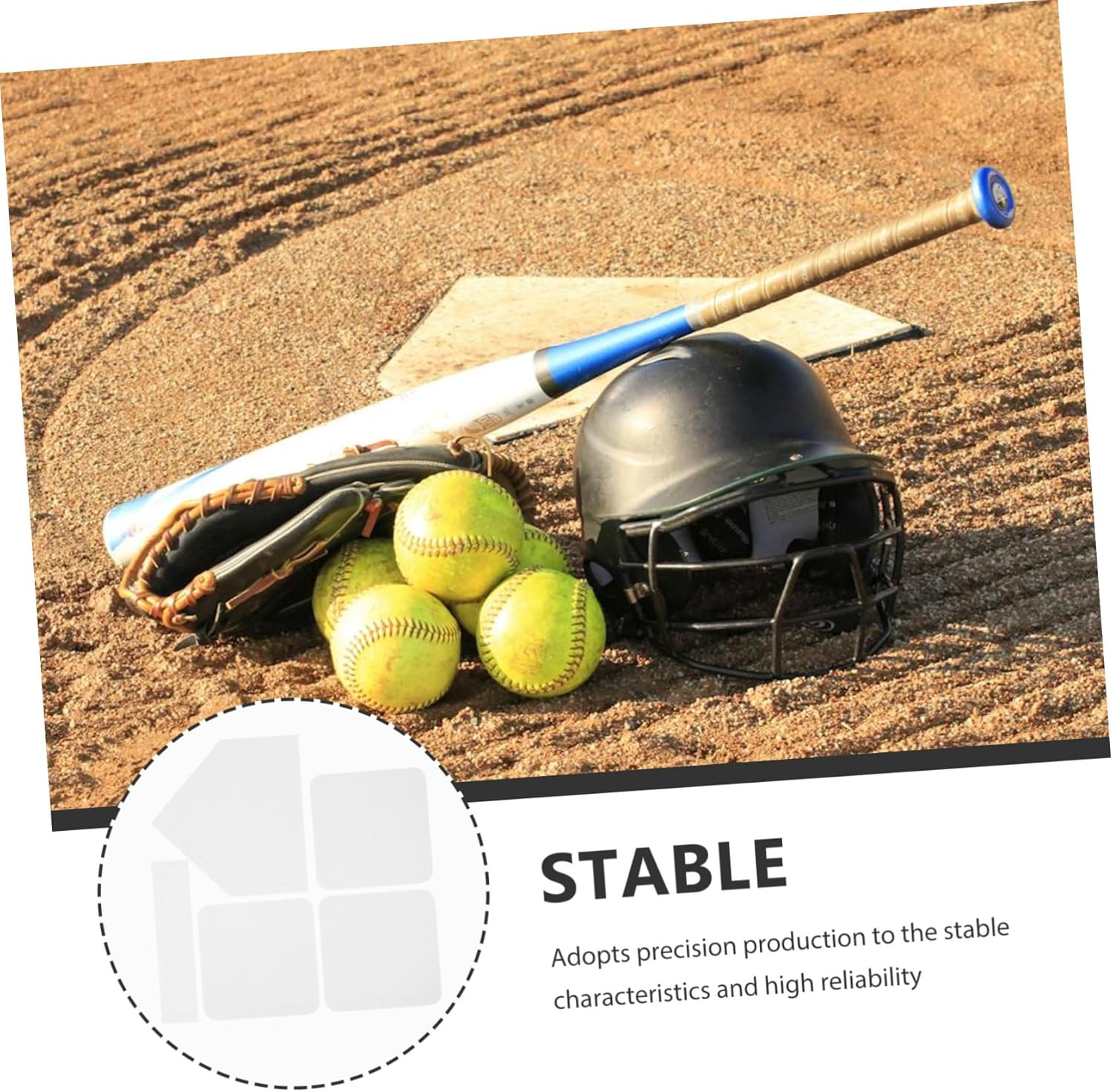 VANZACK 5pcs Baseball Softball Plate Baseball Base Set Backyard Play Baseballs Baseball Plate for School Nonslip