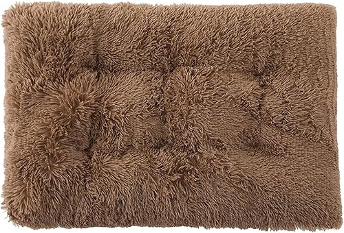 Cama suave para perro, cojín suave de felpa para perro, cojín antideslizante para perro y gato, almohadilla calmante antiansiedad, auto calentable,