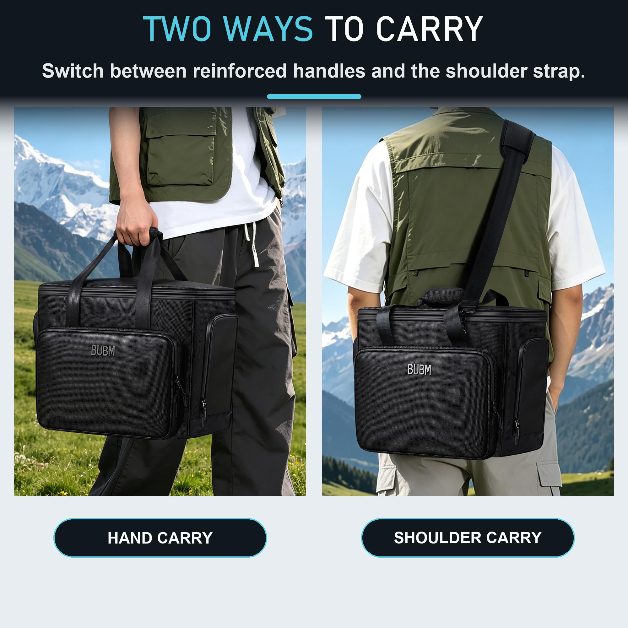 BUBM Funda de transporte para EcoFlow Delta 3, Delta 3 Plus y Classic