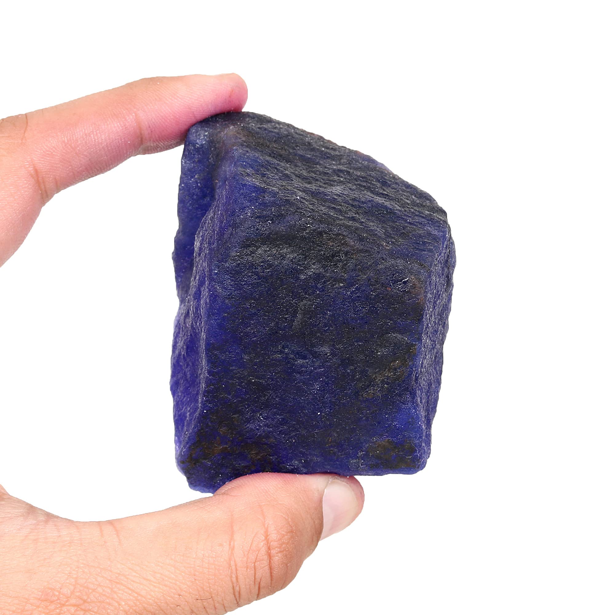 Natürlicher blauer Saphir, rau, 326,90 g, roher grober Edelstein, für Heimdekoration