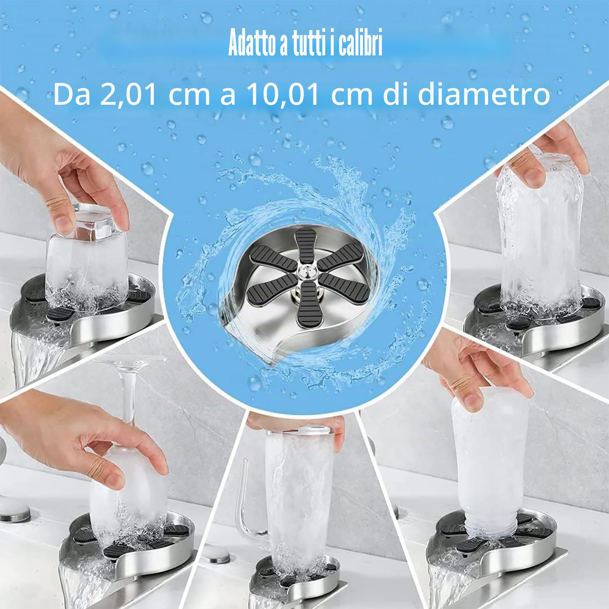 Lavabicchieri Lavandino, Lava Bicchieri Lavandino, Sciacquatrice Del Circuito Dell'Acqua, Sciacquatrice Automatica Per Vetro Per Bar Caffetteria Ristorante