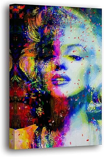 Miniatura 1 de Marilyn Monroe - Lienzo decorativo para pared y póster, decoración de pared moderna, decoración de habitación de maquillaje femenino, arte de pared