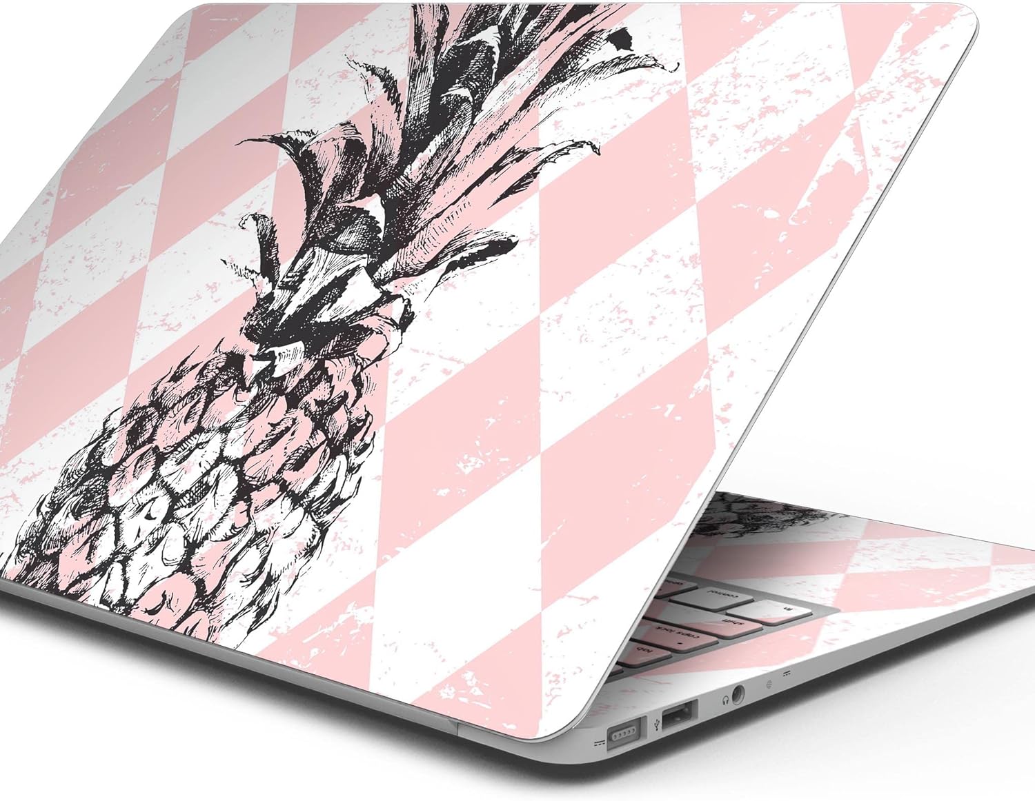 DesignSkinz - Tropical Summer Pink Pineapple v1 - Full-Body Wrap Protective Decal Skin Kit Compatible with MacBook 13" Pro M1 (A2338)