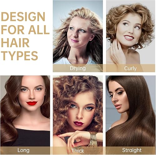 Miniatura 7 de Cepillo secador y voluminizador Cepillo de aire caliente de un solo paso con revestimiento de cerámica para secar, alisar, rizar, estilo peluquería