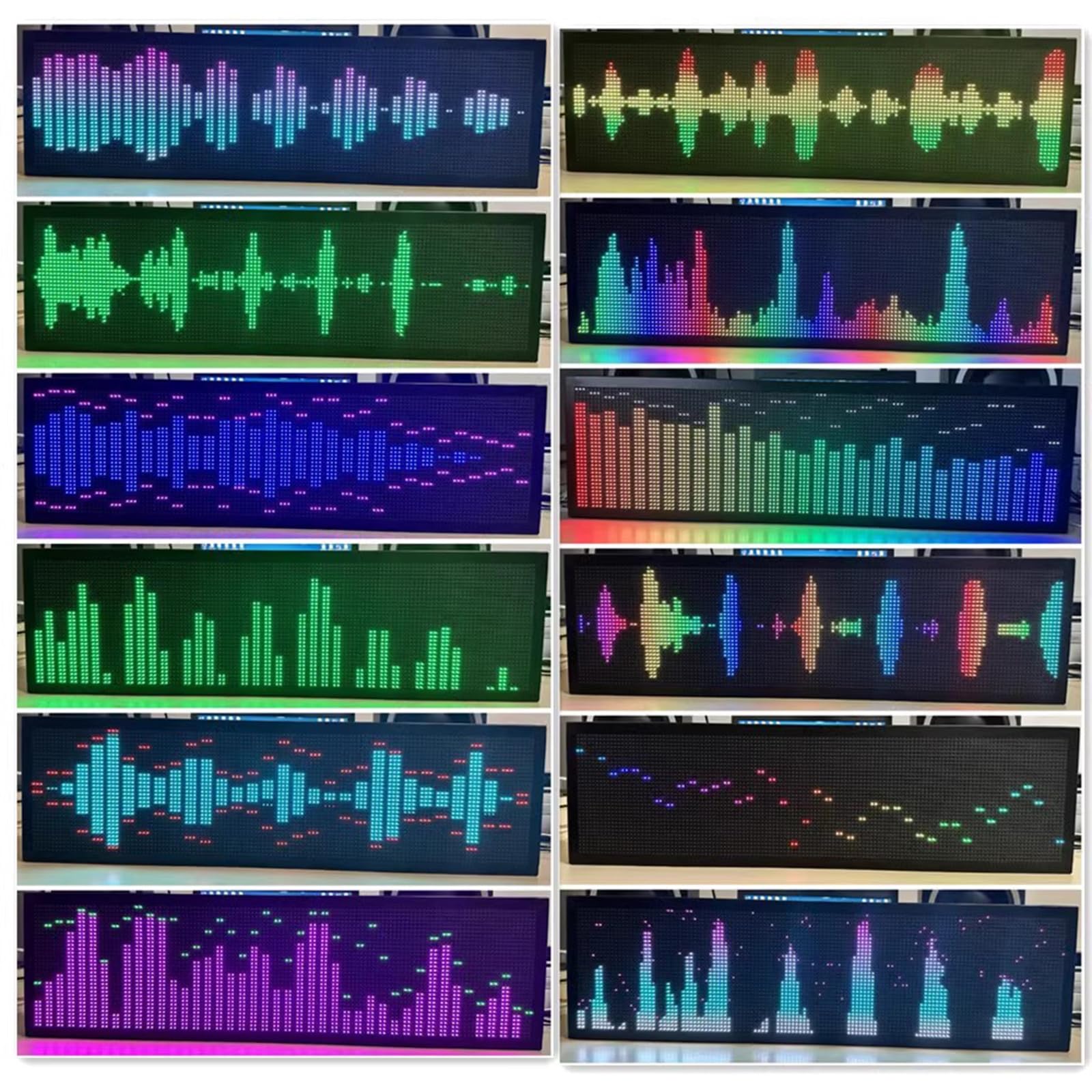 Analyseur de spectre audio LED avec 16 couleurs et 22 modes dynamiques, télécommande et commande vocale, parfait pour les musiciens de studio et une utilisation à la maison