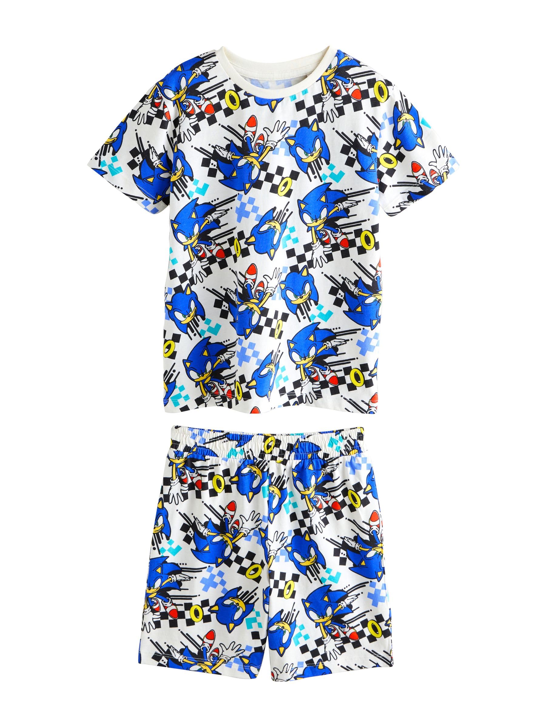 NEXT Ragazzo Confezione da 2 Pigiami Corti Ufficiali | Bambino, Standard, Mid Rise, Pull On, 100% cotone