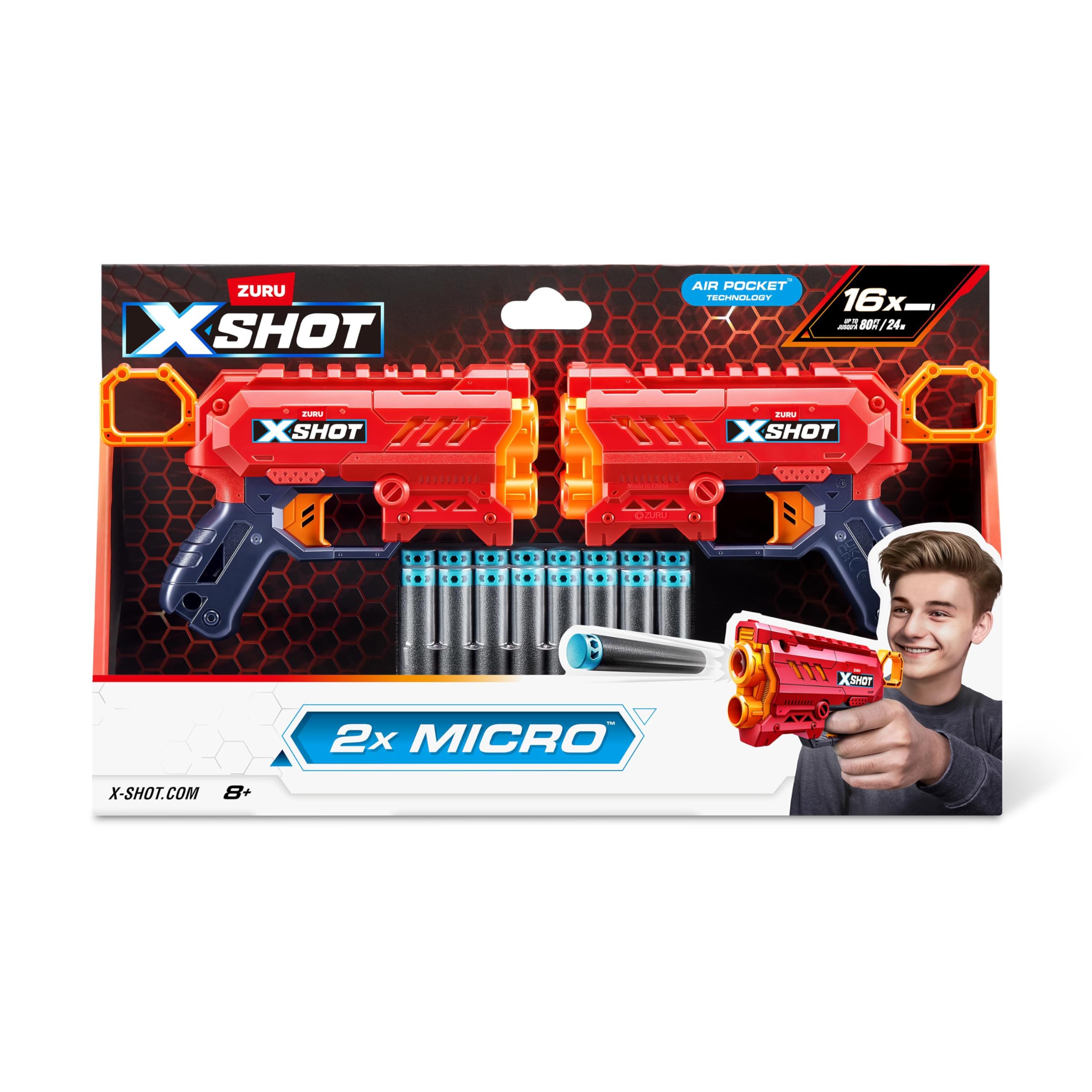 XSHOT Excel Micro 2.0 Twin Pack Blaster (16 Pijlen) van ZURU