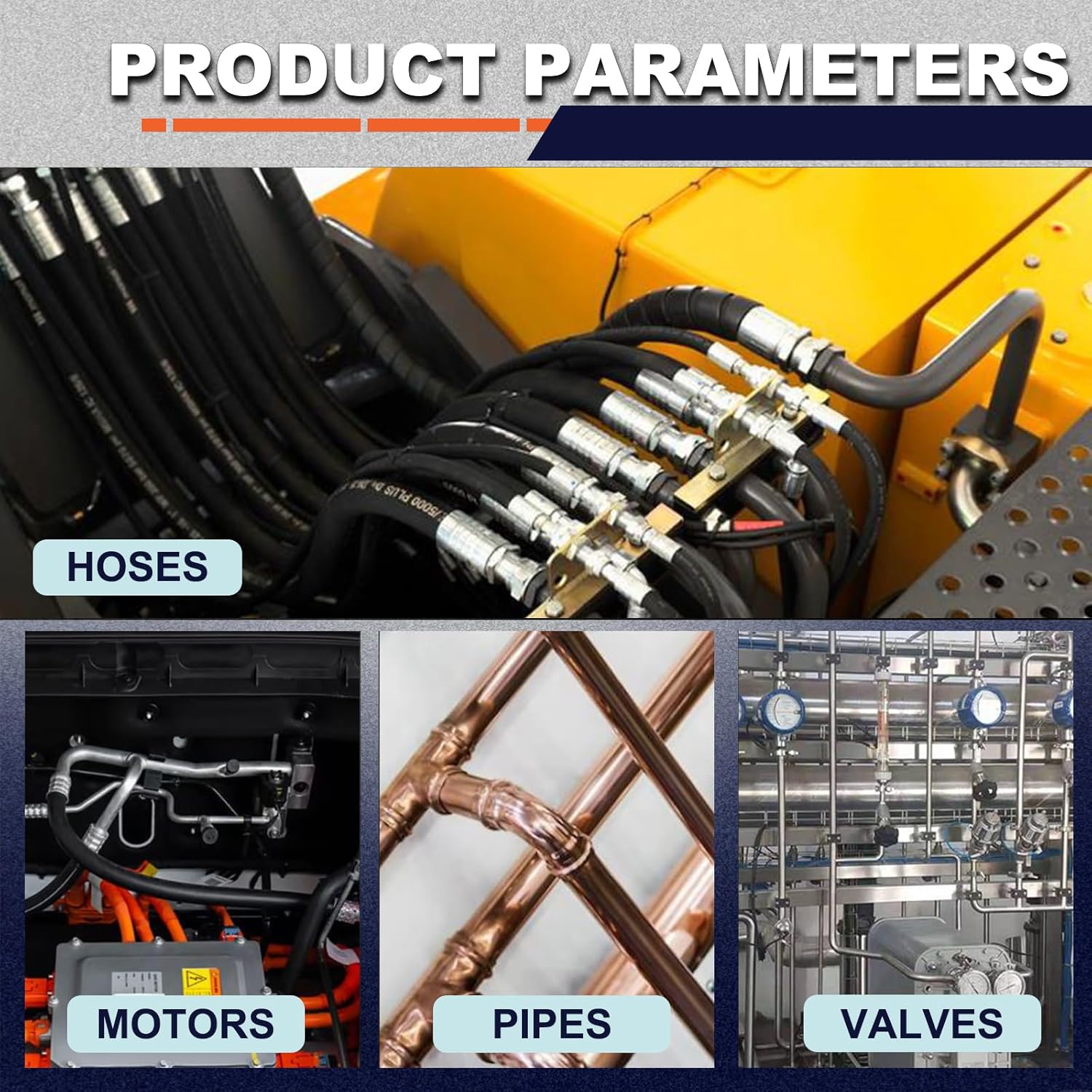 HILLHOUSE 72 Pcs Hydraulic Hose Caps and Plugs Kit, NPT Cap and Plug Assortment Kit, Flare Threads Hydraulic Hose Fittings, Carbon Steel, Size 2 4 6 8 10 12 16