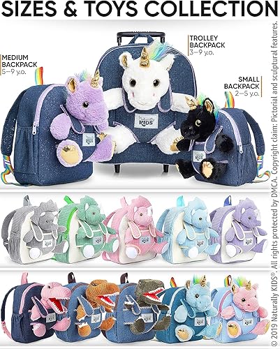 Miniatura 319 de Naturally KIDS - Juguetes de unicornio para niños y niñas de 2 a 3 años, regalos de cumpleaños, mochila de unicornio para niños pequeños 03 Unicornio