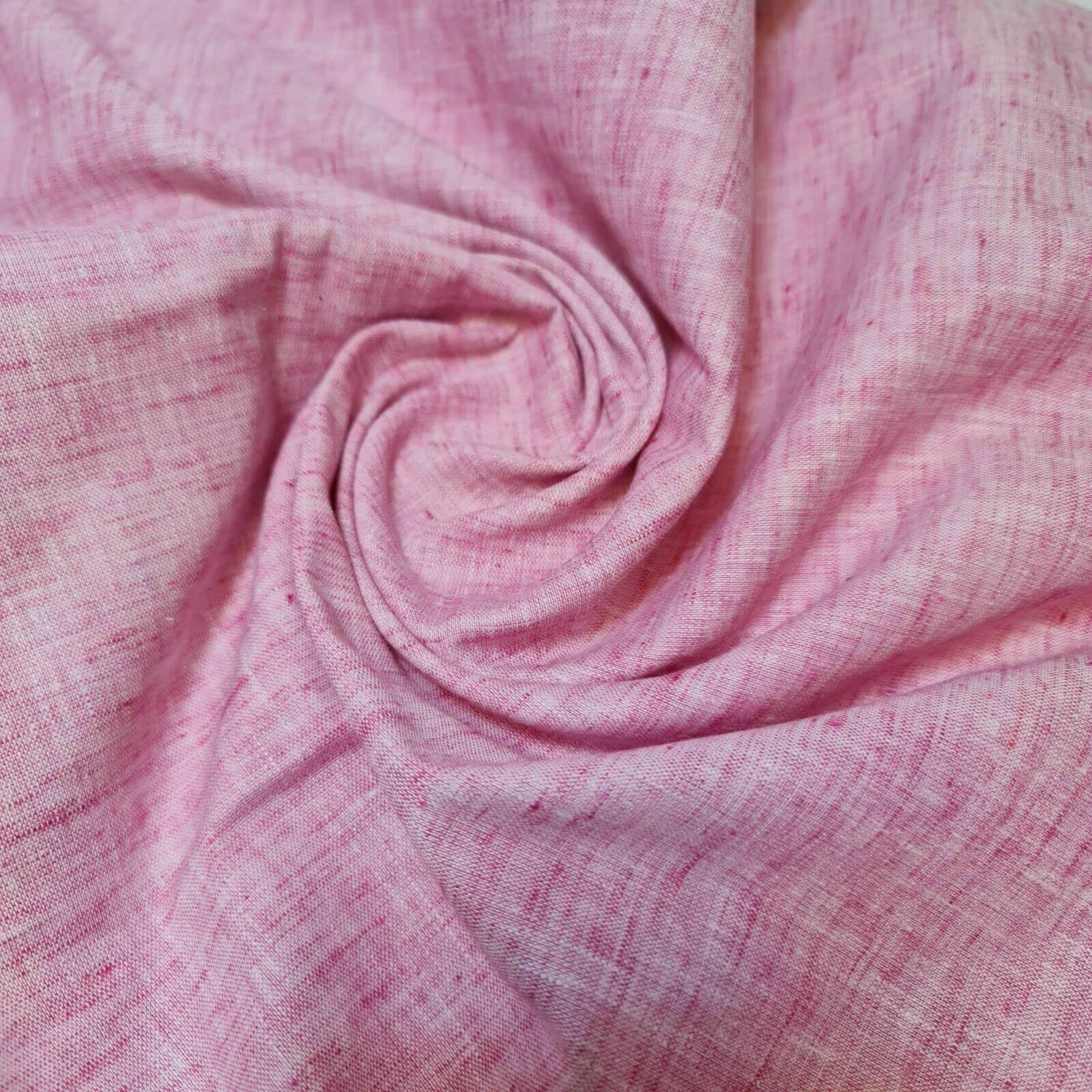 Indian 100% Cotton Melange Linen Look Soft Khadi Poplin Dress Craft Fabric Material 44", 112 cm Wide Sold As Pre