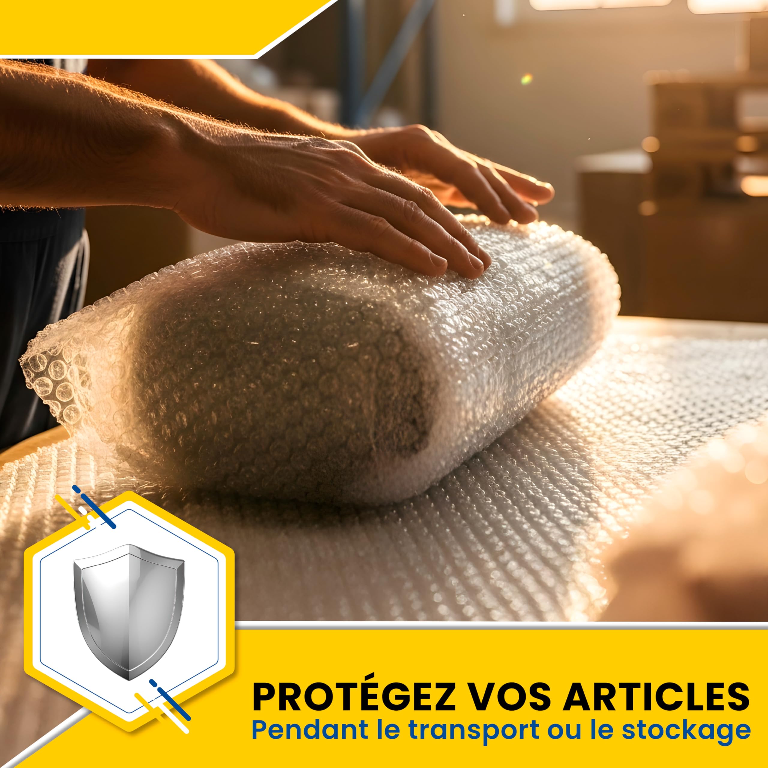 MUNTRADE Rouleau de papier bulle 100 cm x 100 m pour emballage et protection