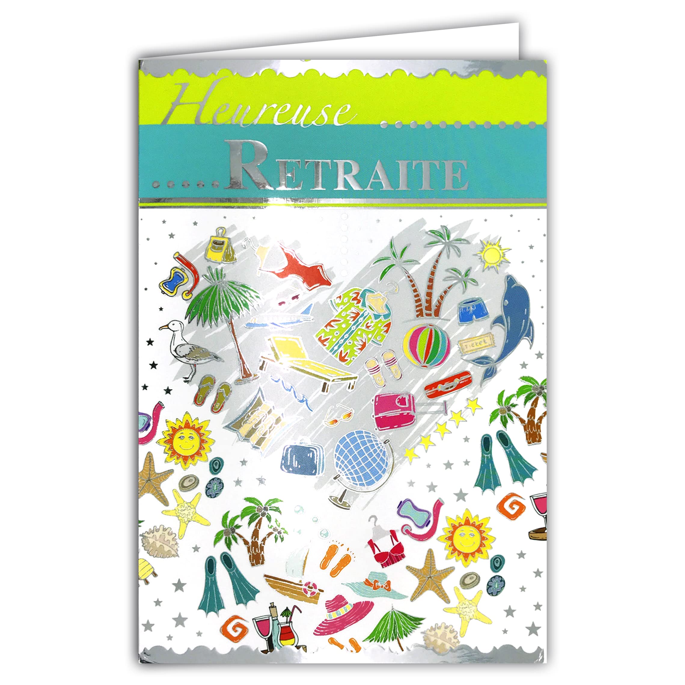 Biglietti Pensione Afie Biglietto Di Partenza In Ritiro Argento Brillante  Addio Collega Lavoro Aziendale Simboli Vacanza Relax Illustrazione Con  Busta Formato 12x17,5cm Carta PEFC Made In France 69-6123 Biglietto Fine  Lavoro, image size:2279x2279