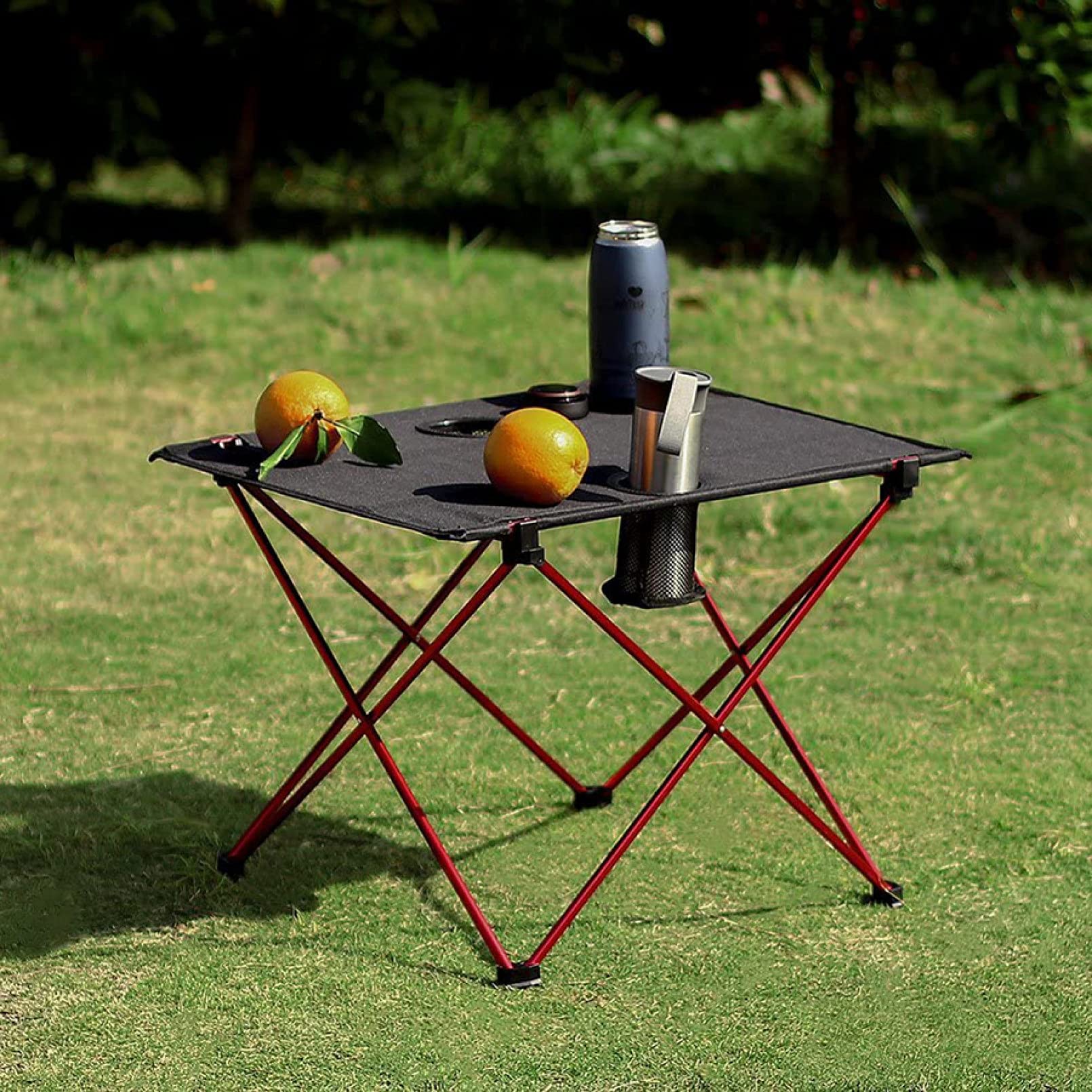 BAJIE Tavolo Pieghevole da Esterno Tavolo Portatile da Esterno Tavolo da Campeggio Rotolo da Picnic Tavolo Pieghevole Zaino da Giardino Leggero e Sedia Viaggio di Pesca