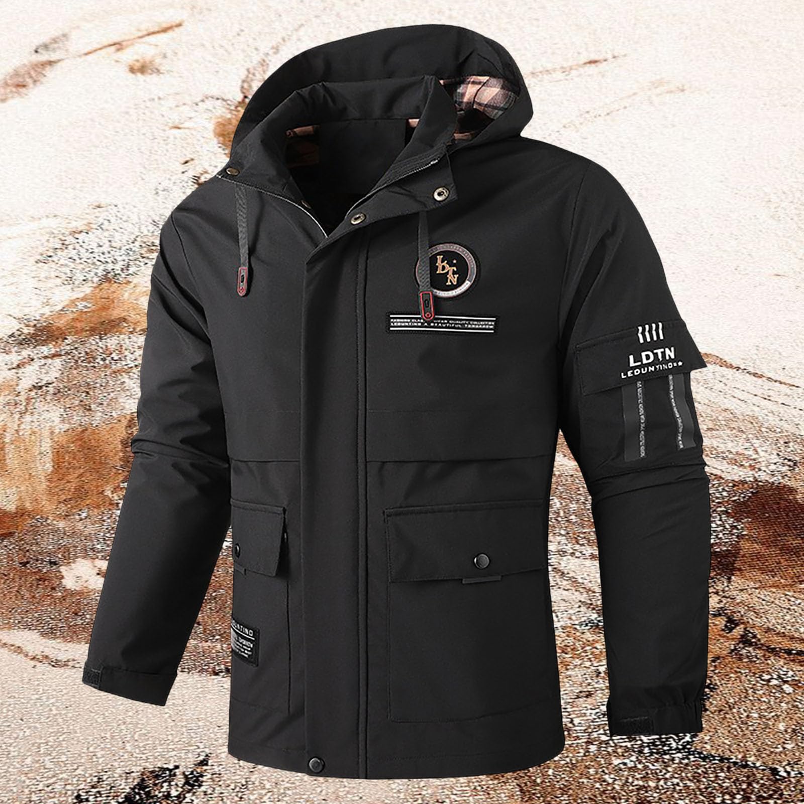 Generisch Sweatjacke Kinder Herren Frühling und Herbst Outdoor Sport Tops Casual Strukturierte Jacke mit Taschen Mantel