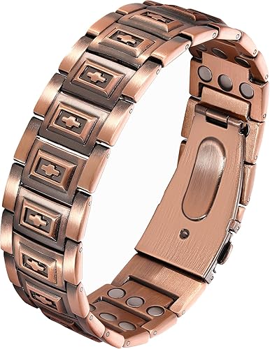 Feraco Copper Bracelet for Men 3X Strength,Magnetic Therapy Bracelet Copper Jewelry with Powerful 3800 Gauss Magnets disponible en Yaxa Costa Rica