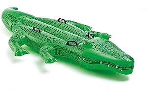 INTEX Giant Gator Inflatable Pizza Pool Float: Animal Pool Toy For Adults...