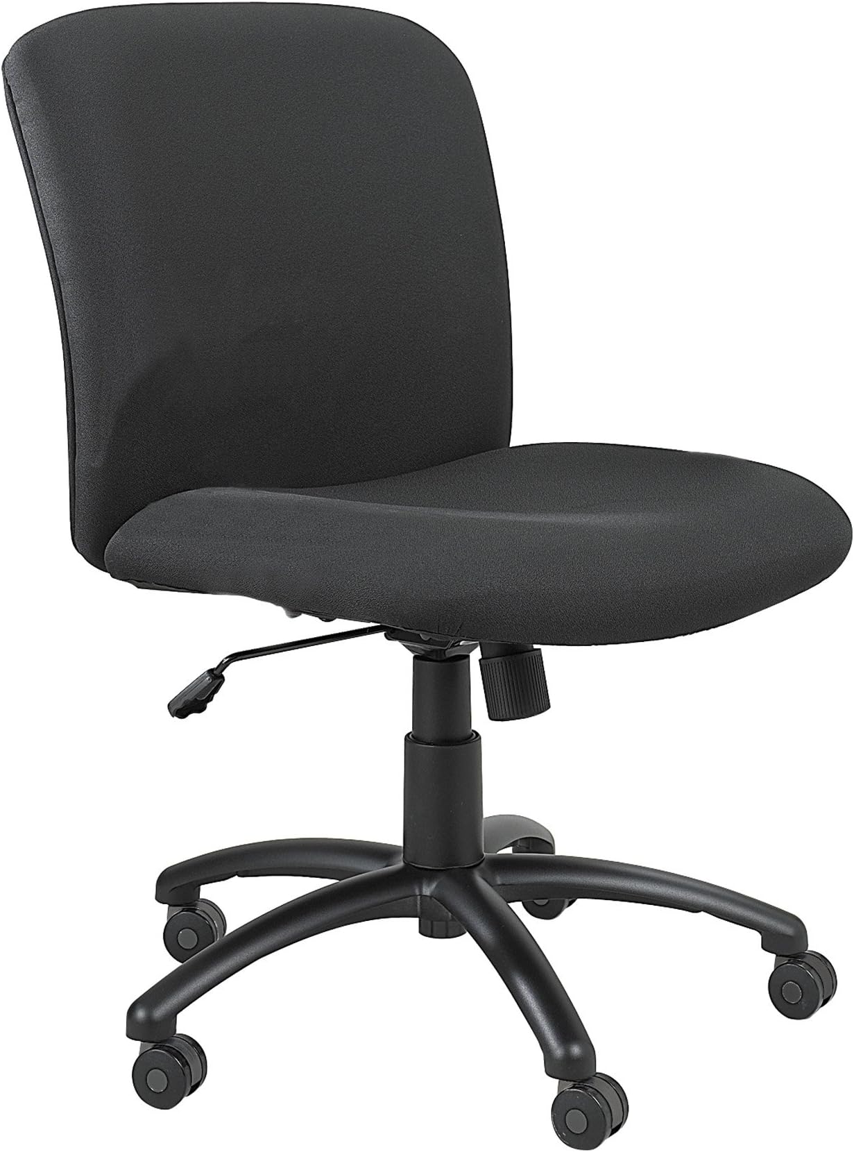 Safco Uber Office Chair, Heavy Duty Stool, 500 lbs Capacity, Ergonomic Mesh Back, 360 Swivel Seat, 5-Star Base, Big and Tall, Black