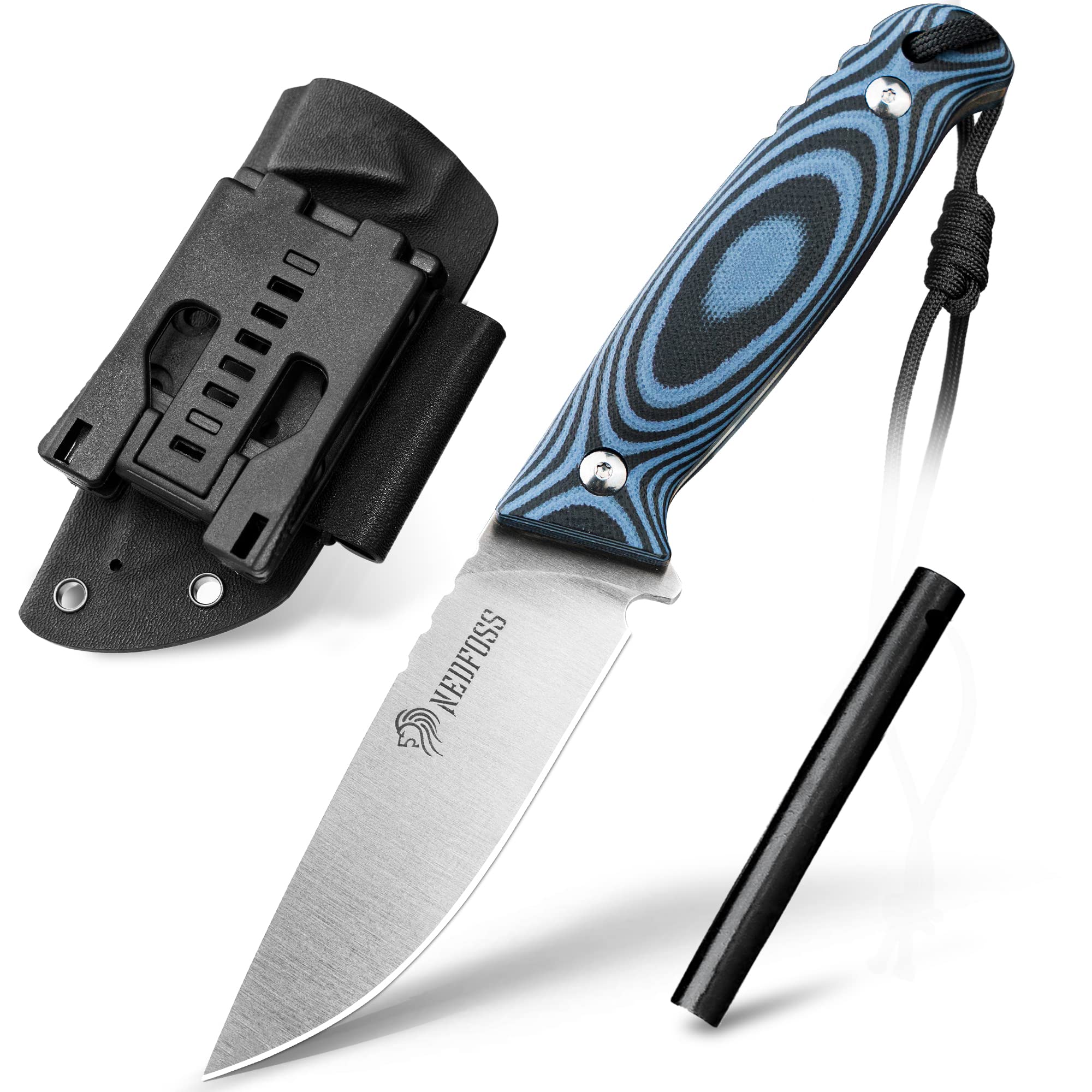 Buy NedFoss Survival Hunting Knife with Fire Starter and Kydex Sheath