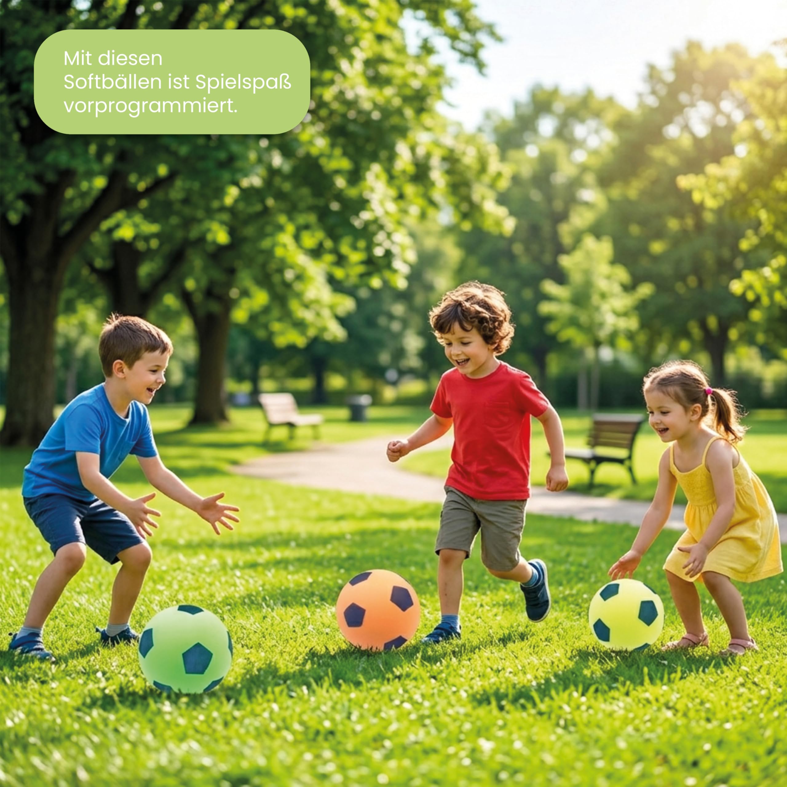 Kyto Softball 20cm Schaumstoff Ball | Fußball für Outdoor und Indoor | geeignet für Kinder ab 36 Monaten