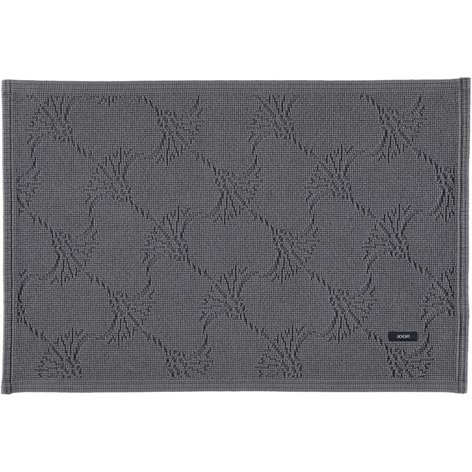 Joop! Dywanik łazienkowy New Cornflower 50 x 70 cm kolor jasny antracyt 100% bawełna wysokość runa 6 mm kształt prostokątny elegancki wygląd miękki wytrzymały Made in Portugalia