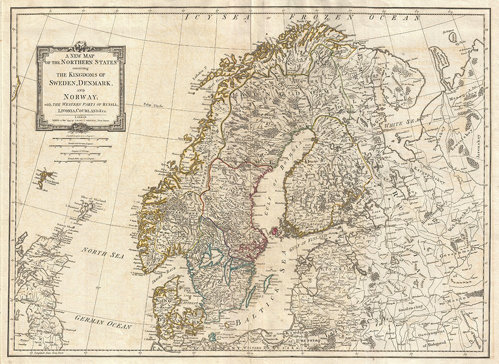 Mapa de Escandinavia de 1794: el regalo ideal para apasionados de la historia