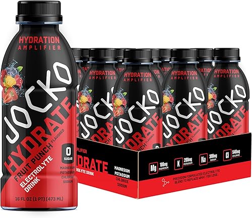 Jocko Fuel Hydrate - Bebidas con electrolitos  Amplificador de hidratación de bebidas deportivas, saciador de la sed, mezcla de electrolitos