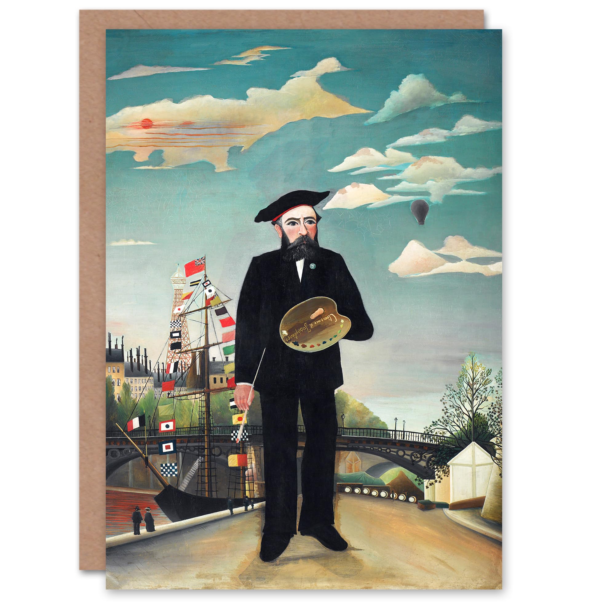 Artery8 Henri Rousseau Art Card Myself Portrait Landscape