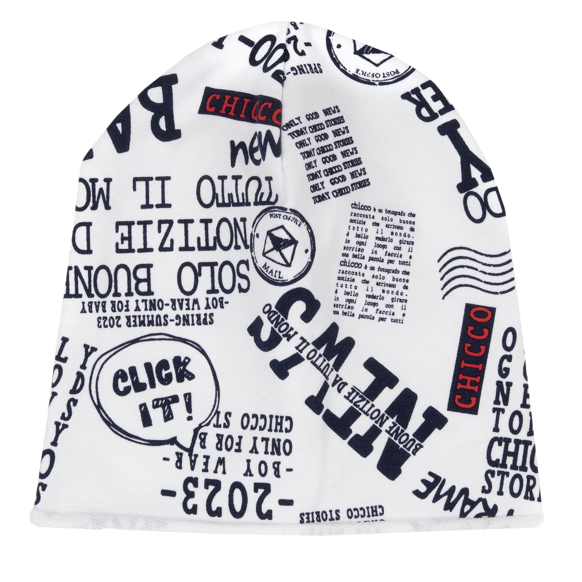 Unisex Bebek Şapka, Siyah/Beyaz, 1-3 Ay
