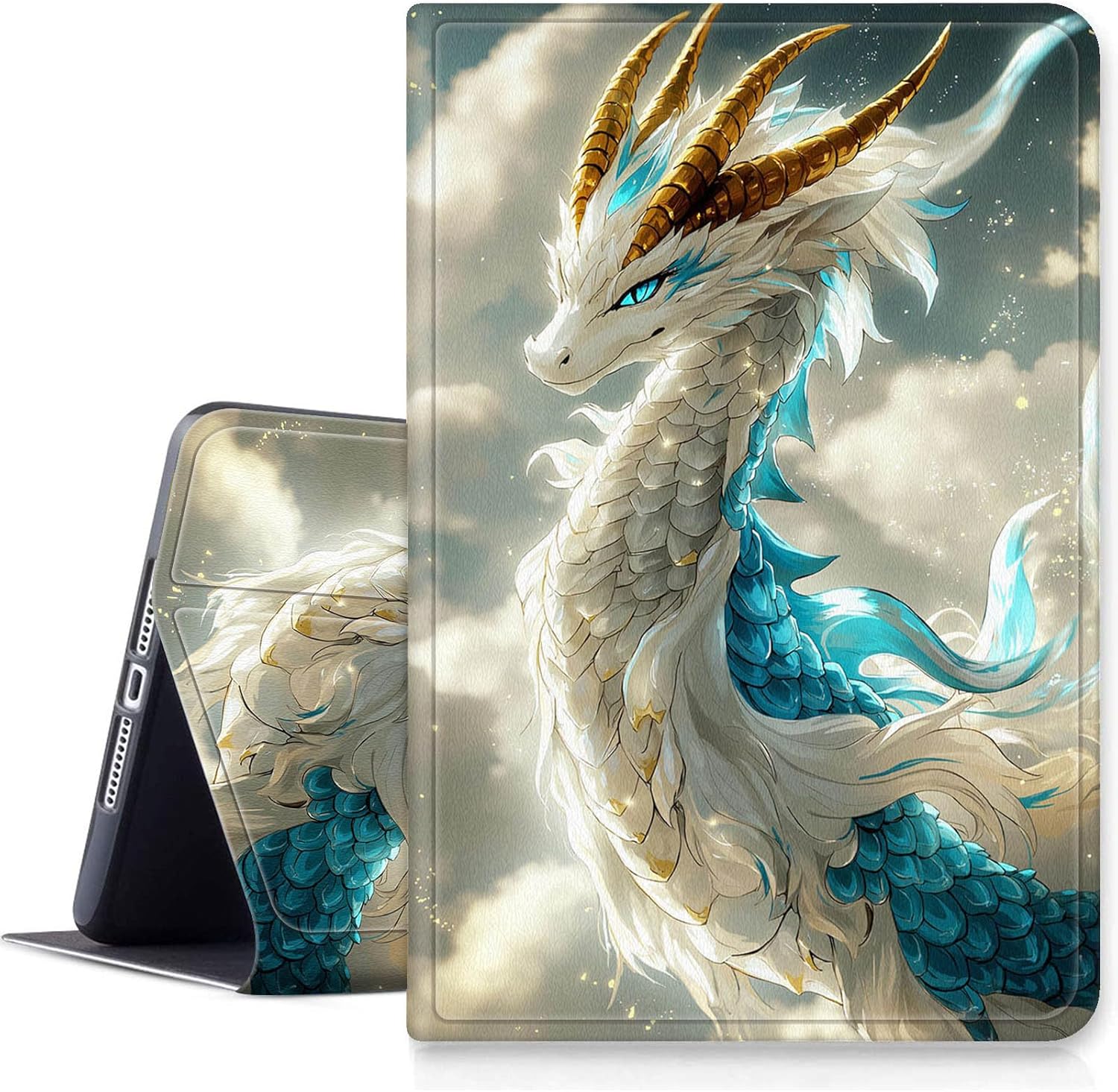 for Fire HD 8 Tablet Case (12th/10th Generation,2024/2022/2020 Release)/Amazon Kindle Fire 8 Case,Hybrid Slim Multi-Angles Stand Auto Wake/Sleep Cover-Pink Bows Cherries