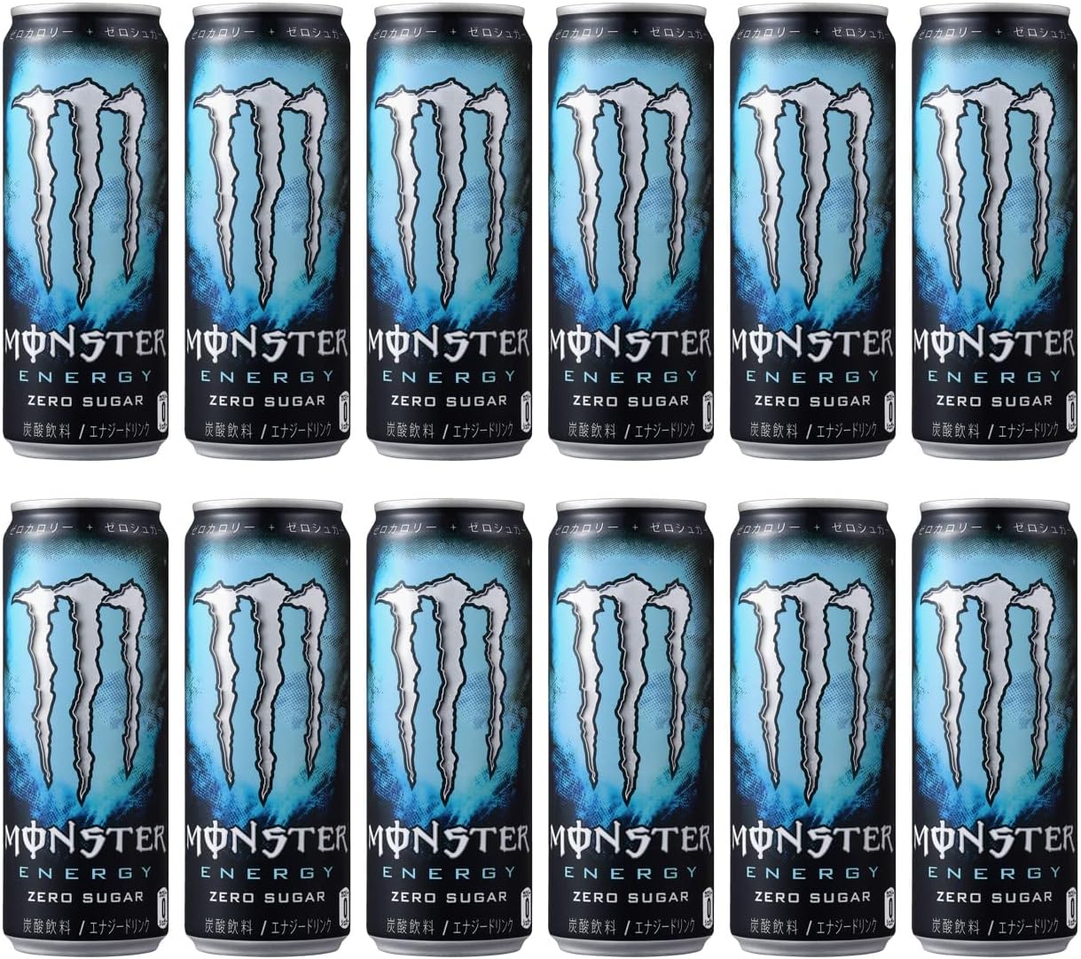 MONSTER Asahi Beverage Energy Zero Sugar 12 fl. oz. (355 mL) x 12 Cans [Energy Drink] [Amazon.co.jp Exclusive]