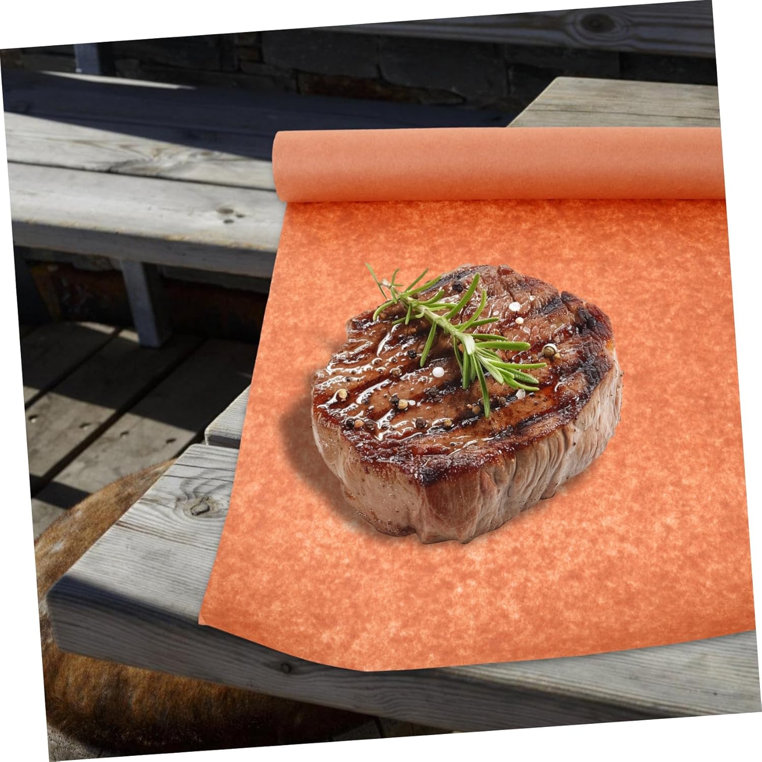 1roll Butcher Paper Roll Unbleached Bbq Wrap for Meat Food-grade Non-sticky Grill Paper for Marinating Wrapping Decoration