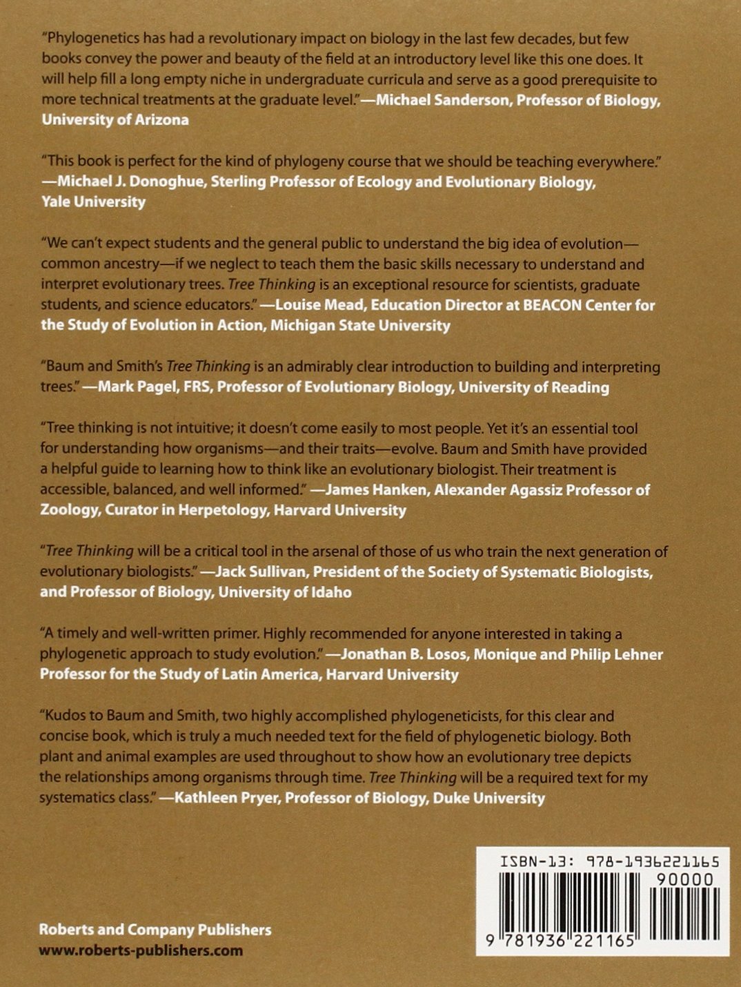 Tree Thinking: An Introduction to Phylogenetic Biology