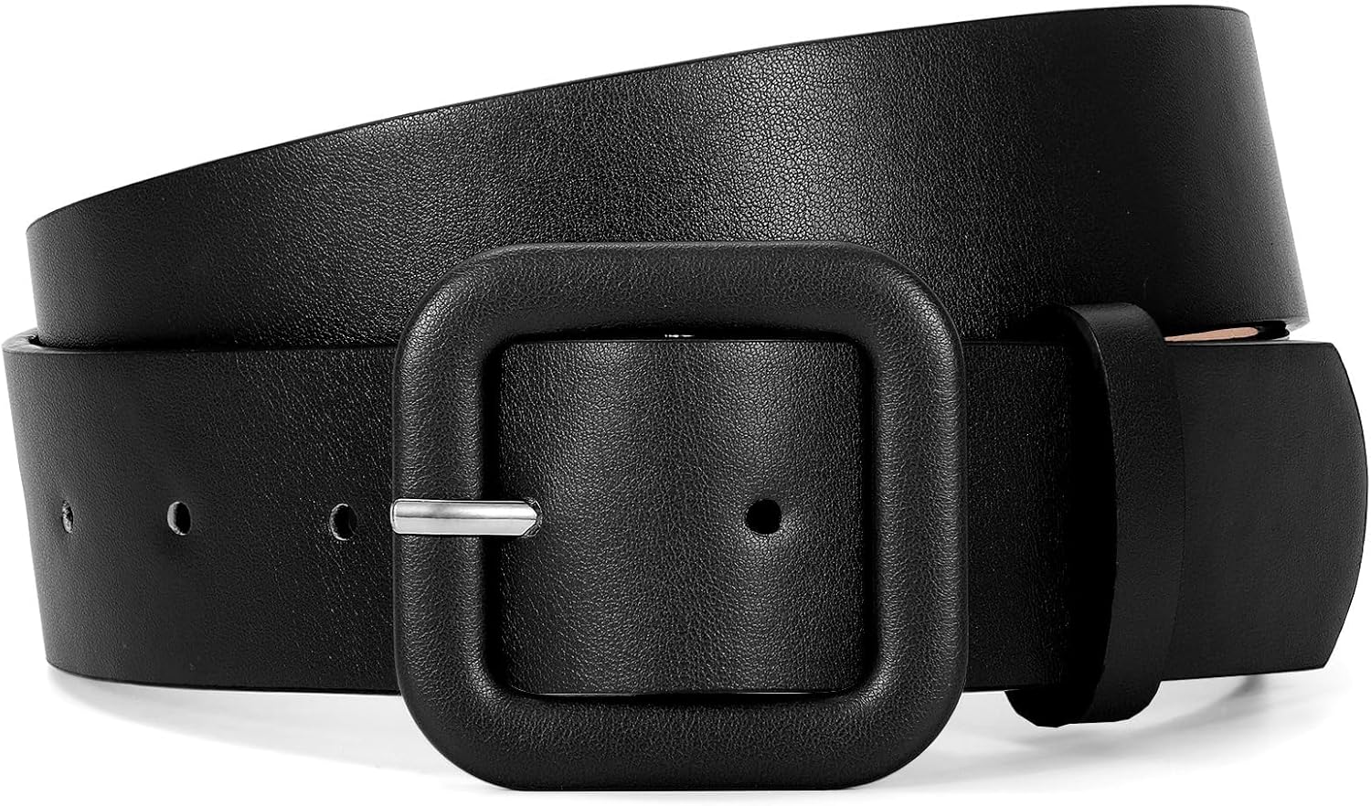 WHIPPY Women Leather Belt Candy Color Fashion Square Buckle Belt Ladies Belt for Jeans Pants Dresses