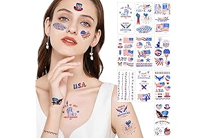 10 Sheets 4th of July Temporary Tattoos