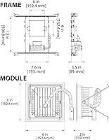 Vista 6 de NICOR Kit de iluminación de 5 pulgadas cuadrado de nueva construcción con carcasa en 3000K (DLQ5-10-120-3K-WH)