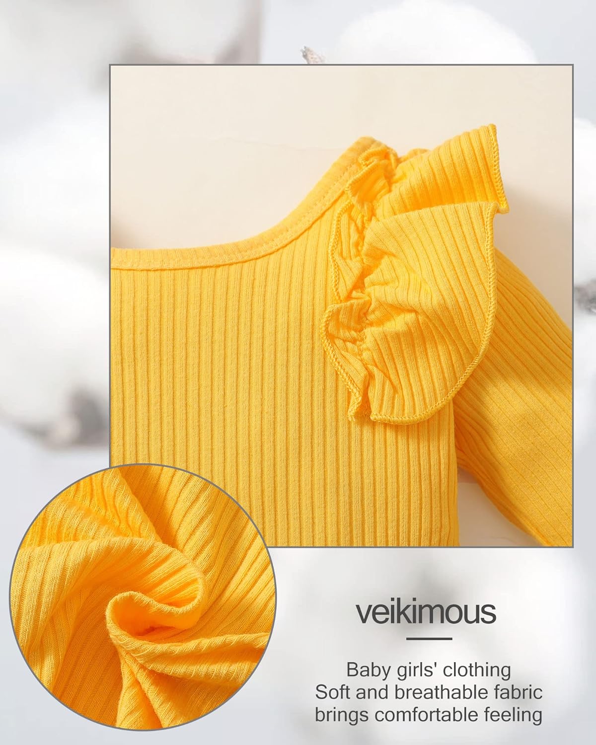 Newborn Baby Girl Clothes Infant Girl Outfits 0 3 6 12 18 Months Clothes for Girls Headband Clothing Set - Image 3