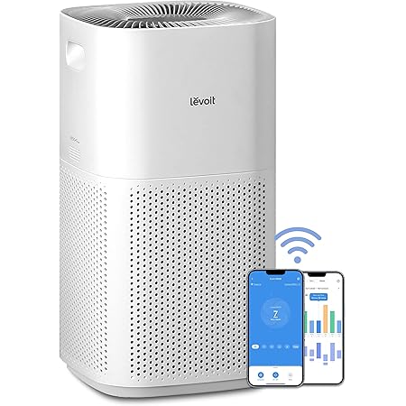 LEVOIT Air Purifiers for Home Large Room, Covers Up to 3175 Sq. Ft, Smart WiFi and PM2.5 Monitor, H13 True HEPA Filter Removes 99.97% Particles Dust Smoke Mold Pollen, Alexa Control, LAP-C601S-WUS
