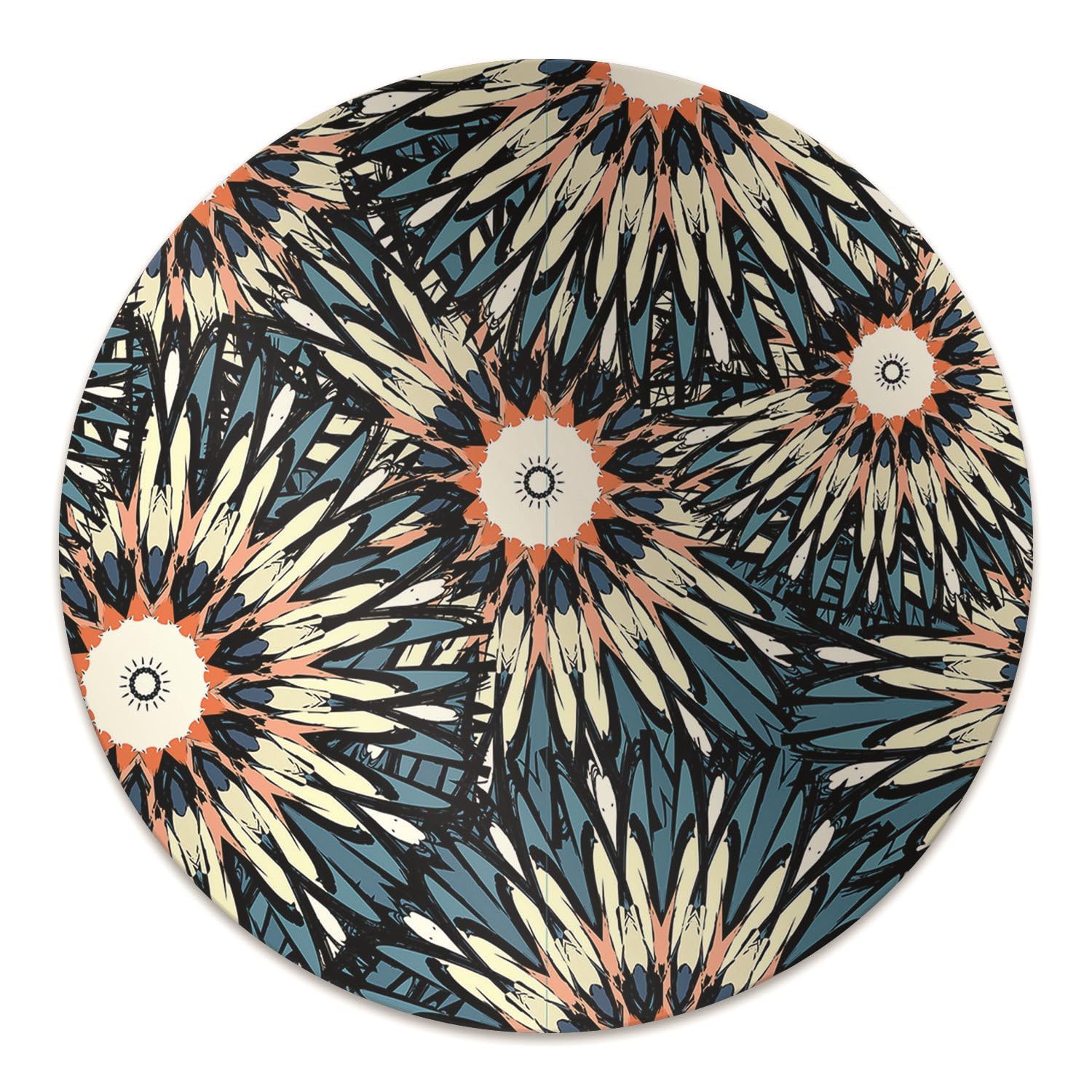 Tapis de chaise pour bureau à la maison style mandala PVC