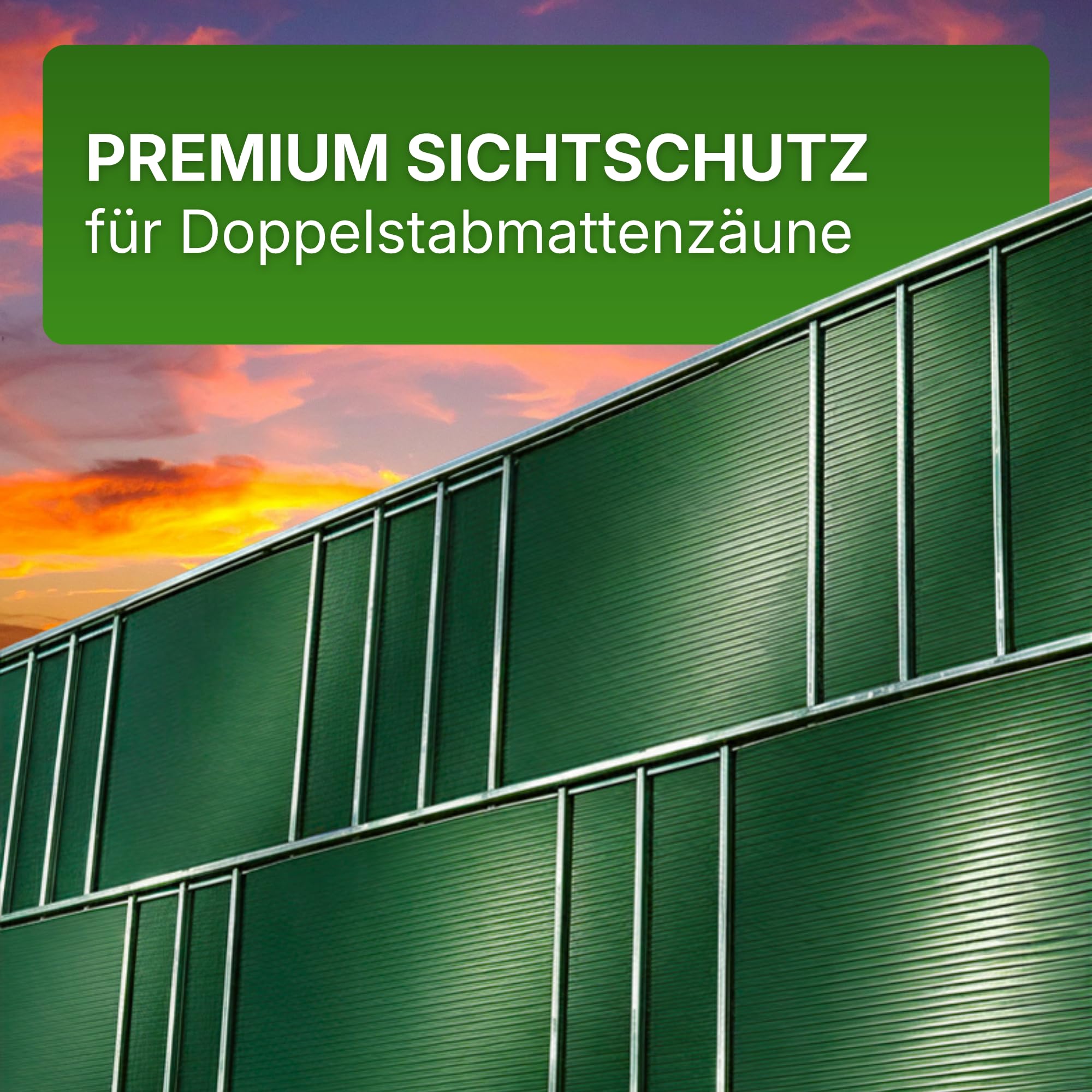 Gartenwelt Riegelsberger PP Sichtschutzstreifen Fenstergrau 10 Stück