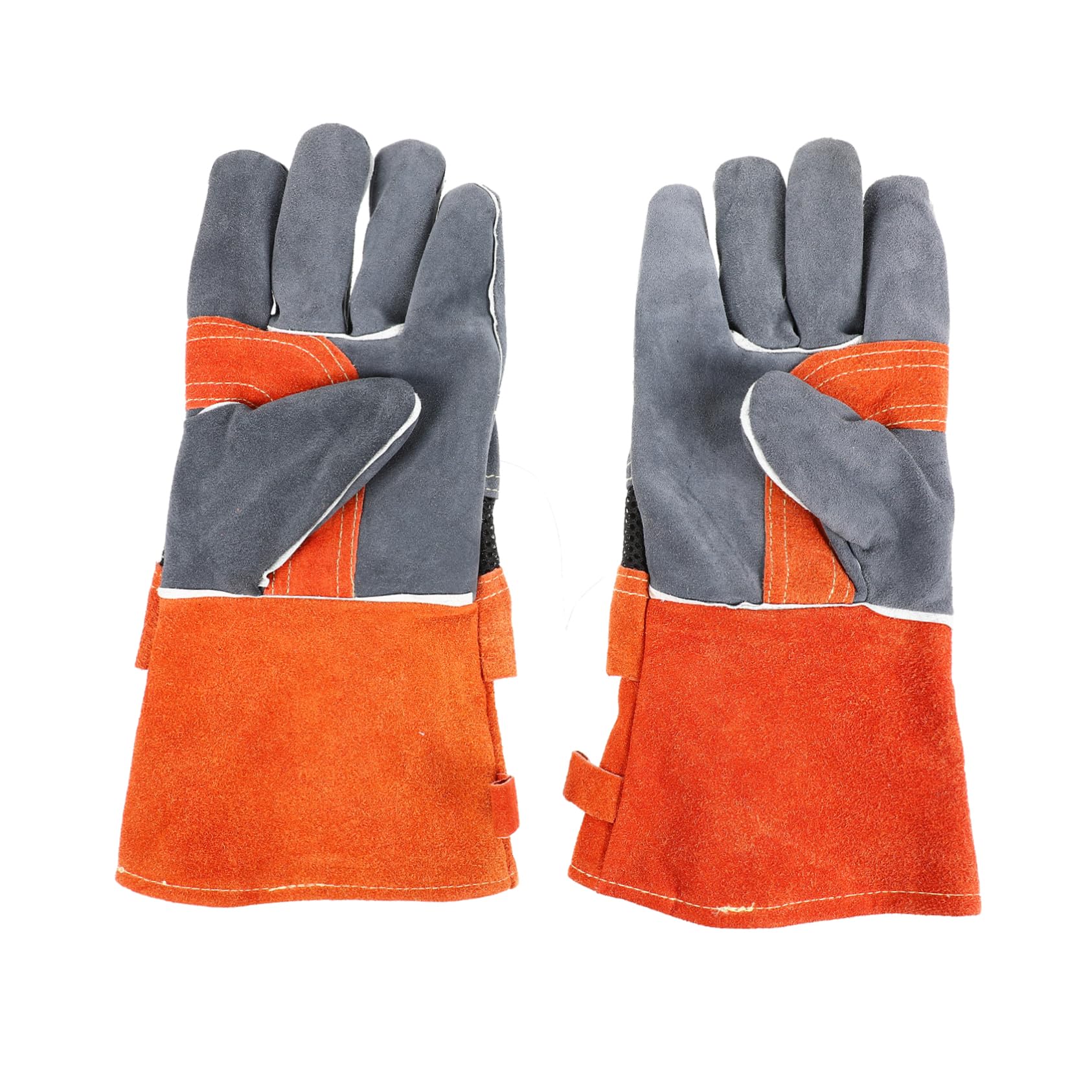 Guantes de Horno Resistentes al Calor de Piel y Poliéster, 1 Par