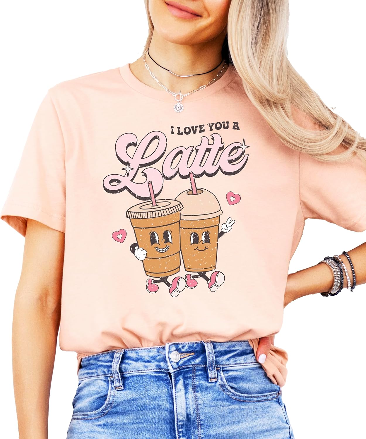I Love You A Latte Adorable Valentine's Day Shirt for Baby and Toddler Youth Girls and Adults