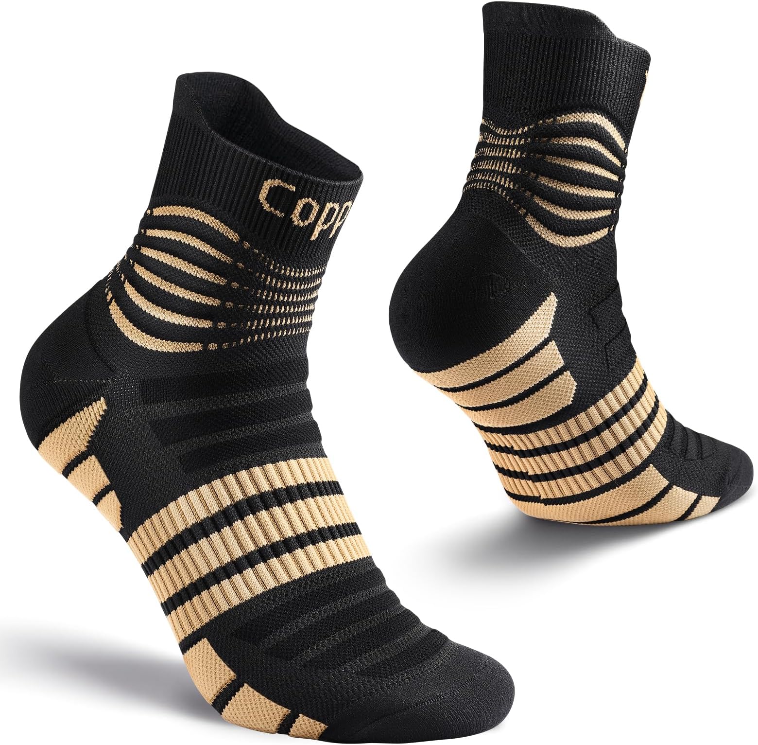 NEENCA Copper Compression Socks, Medical Ankle Support Socks for Pain Relief, Swelling, Runner,Travel,Pregnancy,Flyingโ1 Pair