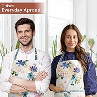 Vista 323 de Maison d' Hermine Delantal 100% de algodón para mujeres con bolsillo de cocina delantal de chef para hombres, decoración de Pascua