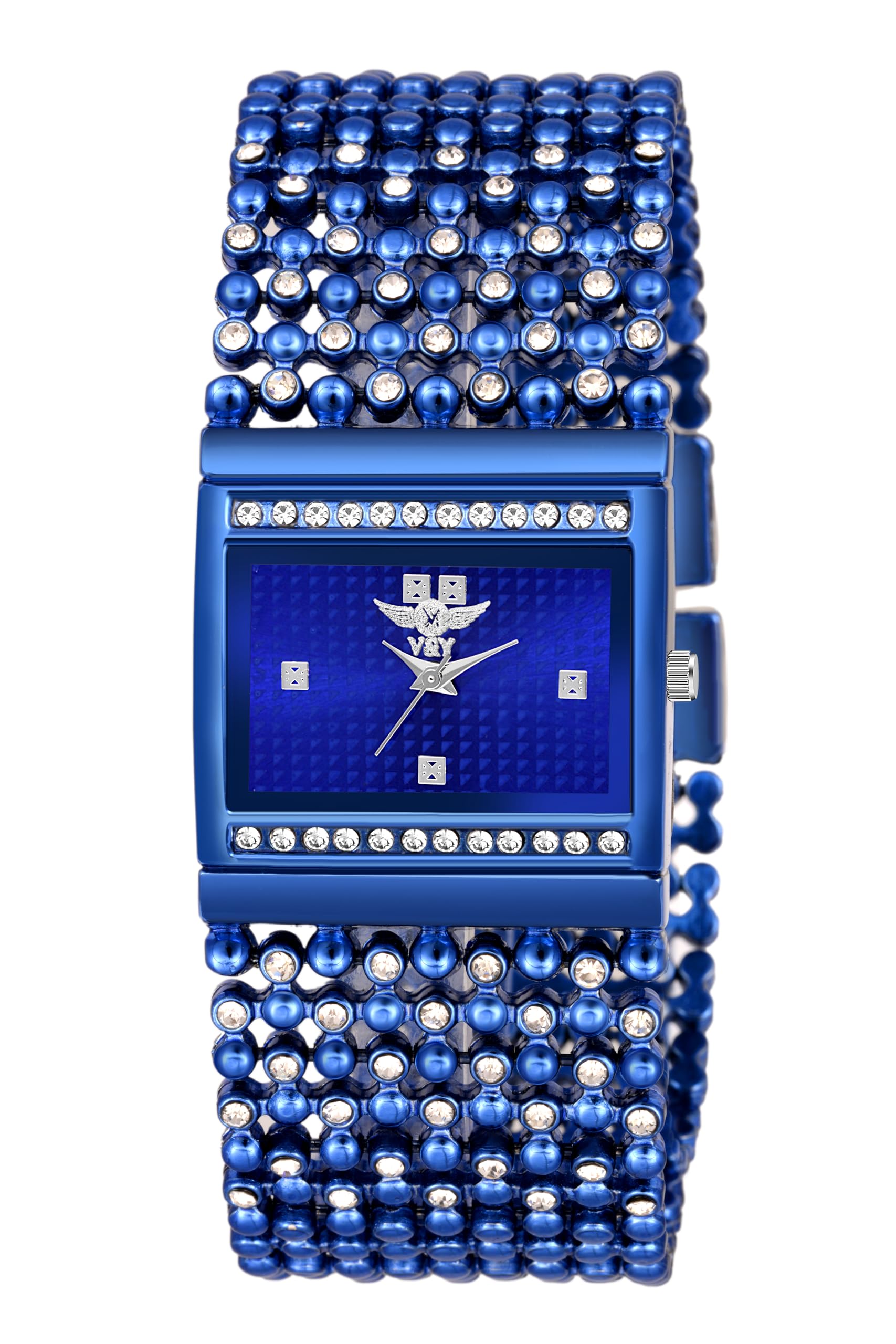 V&Y Trendy Fashion Stone Golden Girl & Women Watch Thick Strap Analog Watch | Suitable for Wedding & Birthday Gift (Blue) (B0CWYY7ZY8) Amazon Price History, Amazon Price Tracker