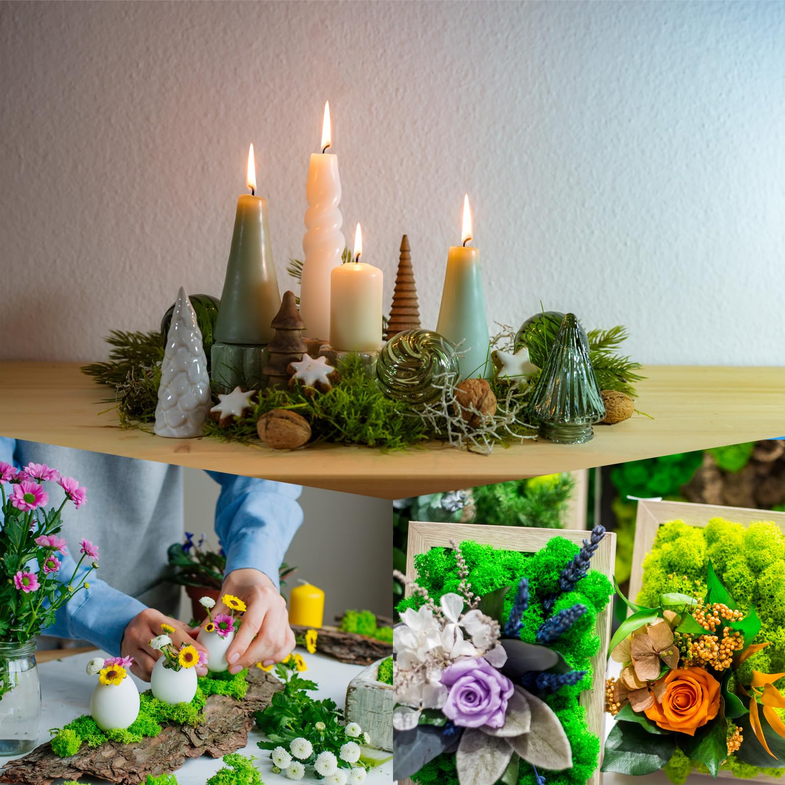 Amazon.com: PATIKIL 3.5 OZ Fake Moss, Preserved Reindeer Moss